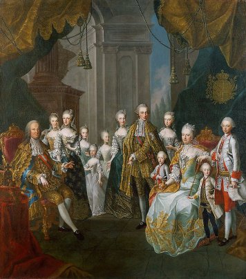 Martin van Maytens - Mária Terézia a František I.Lotrinský s deťmi