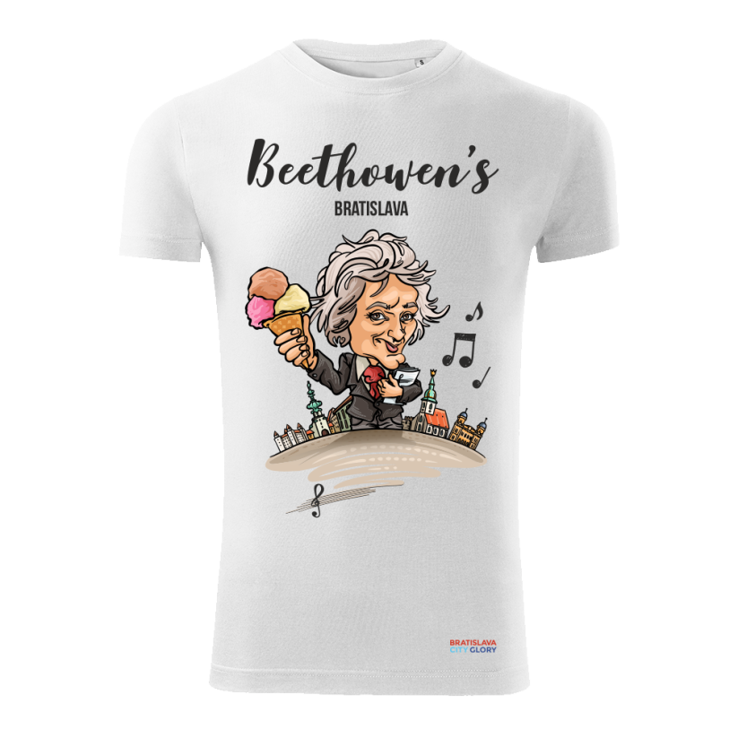 Tričko Beethoven - Farba: Biela, Veľkosť: XL